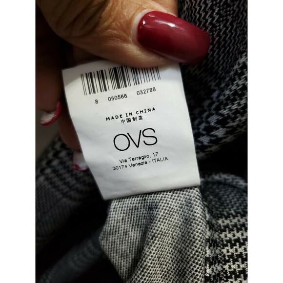 OVS Women's White & Black Polyester Round Neck Long Sleeve Top Shirt Size Small - Picture 10 of 12